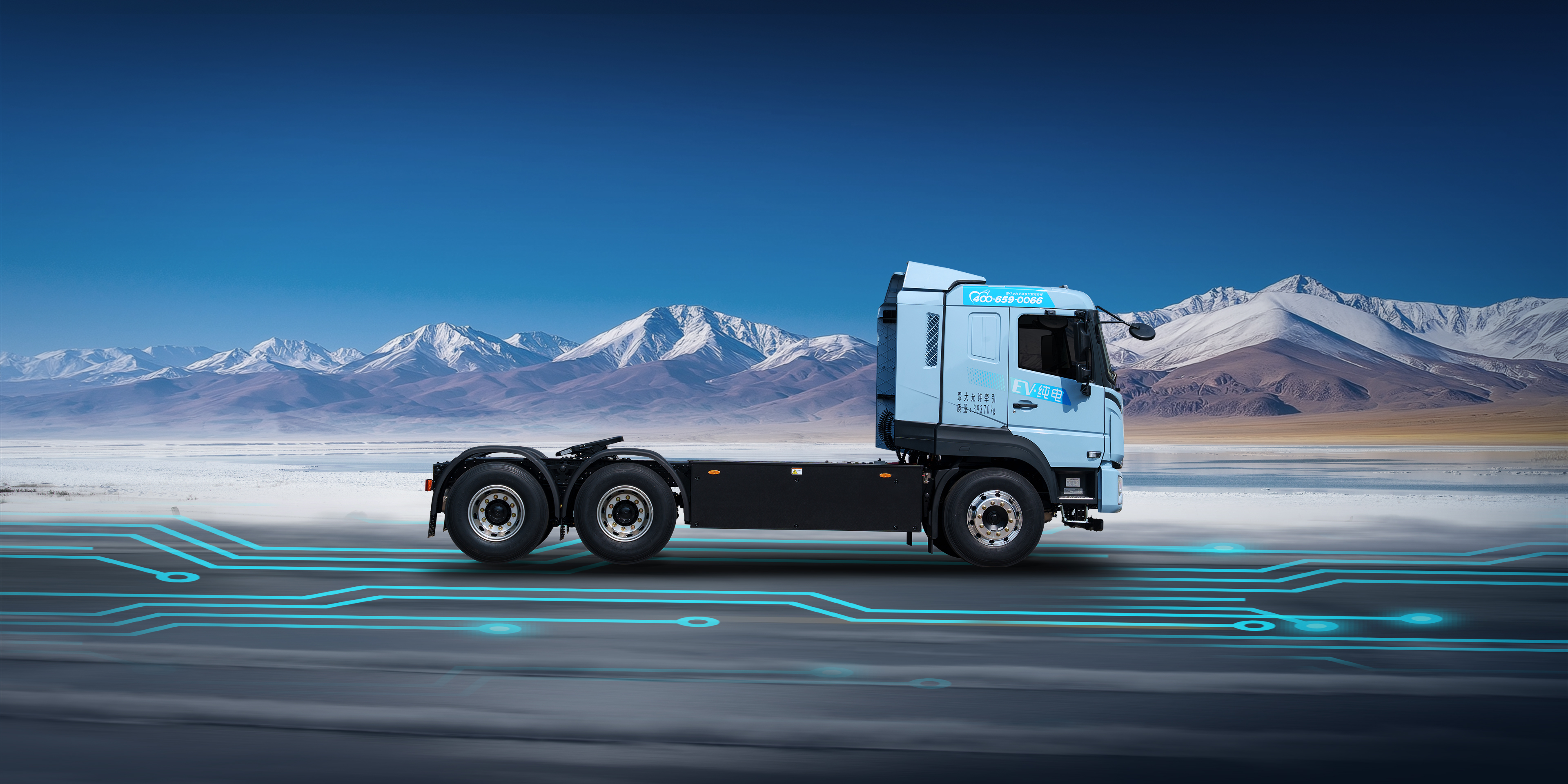 400度平顶底置充电牵引车