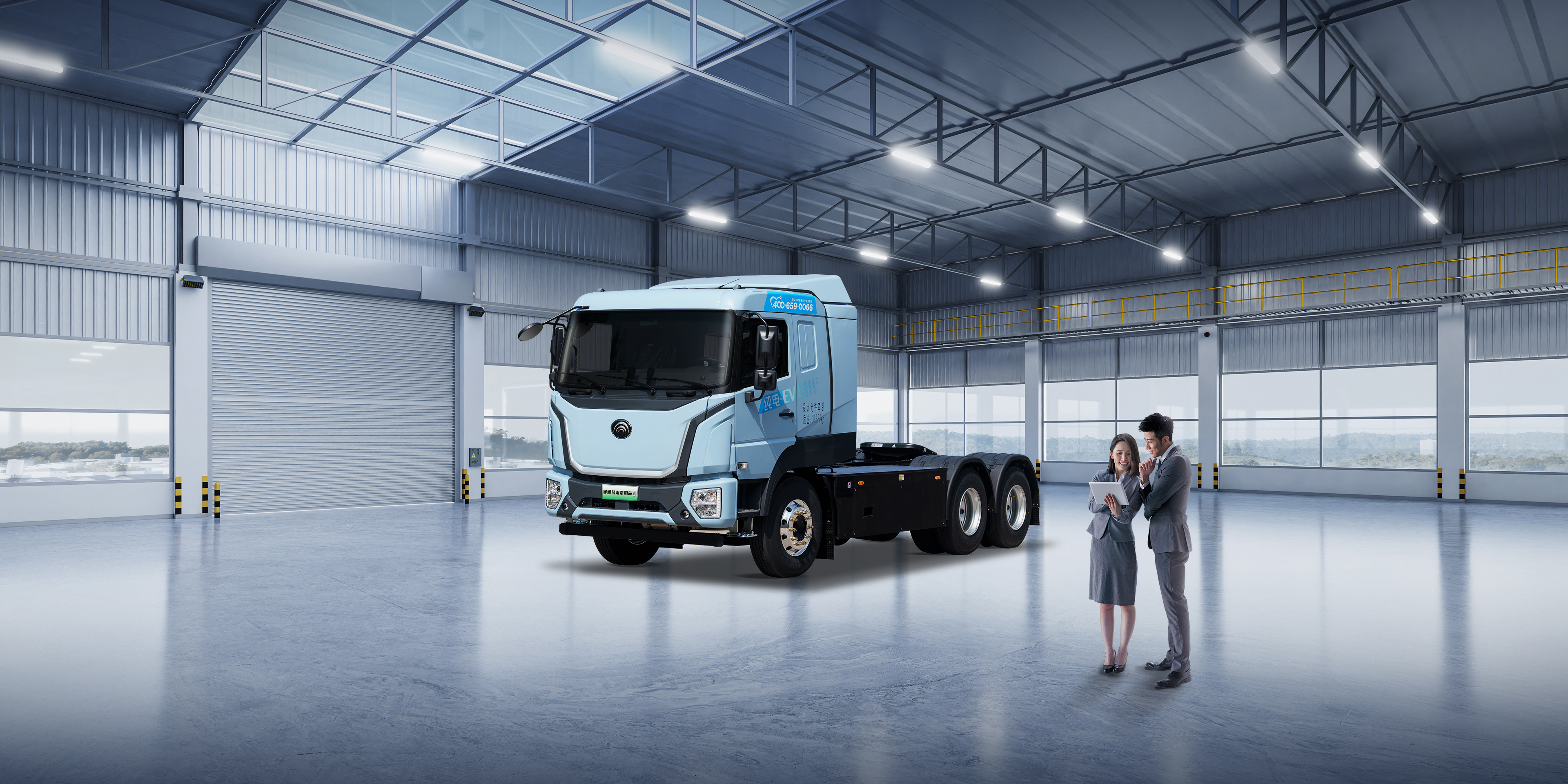 400度平顶底置充电牵引车