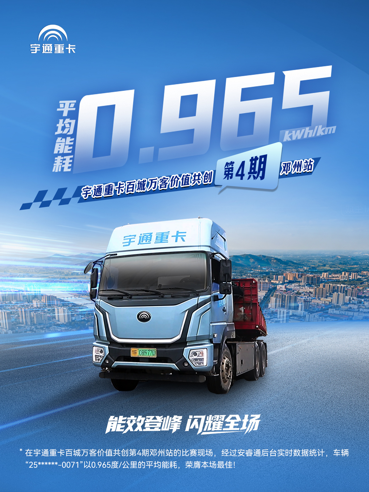 平均能耗0.965度/公里！邓州节能大赛交出优秀“成绩单”